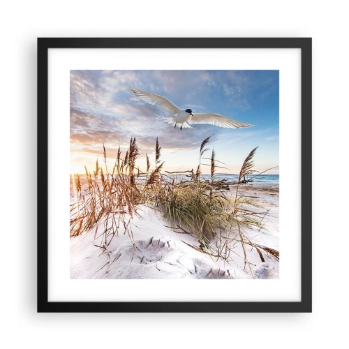Plakat i sort ramme - Vind fra havet - 40x40 cm