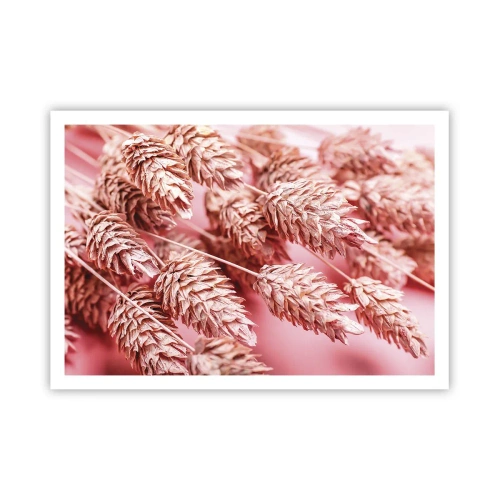 Plakat - Blomsterkaskade i lyserødt - 100x70 cm