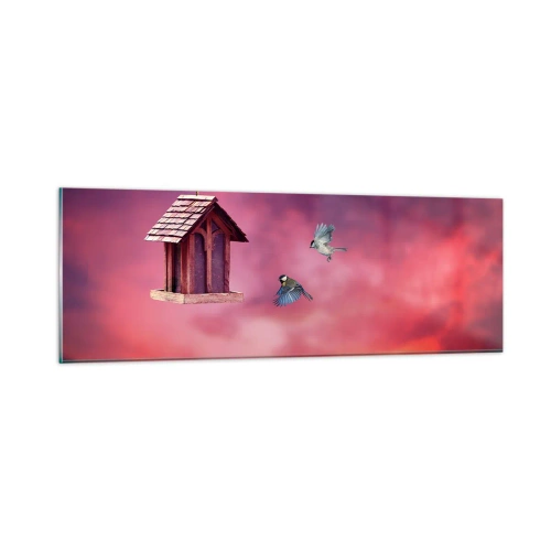 Billede på glas - Invitation til middag - 90x30 cm