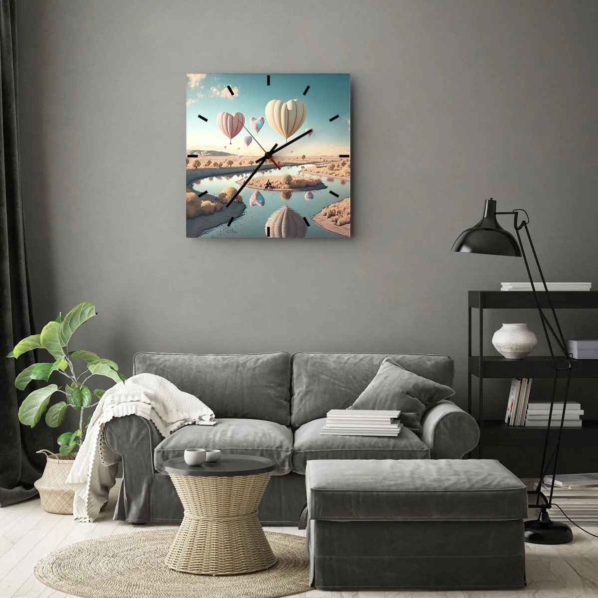 Vægur, Uret - Kærlighed lader dig svæve - 40x40 cm