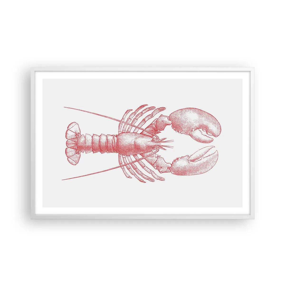 Plakat i hvid ramme - Hummer, der er Homer værdig - 91x61 cm