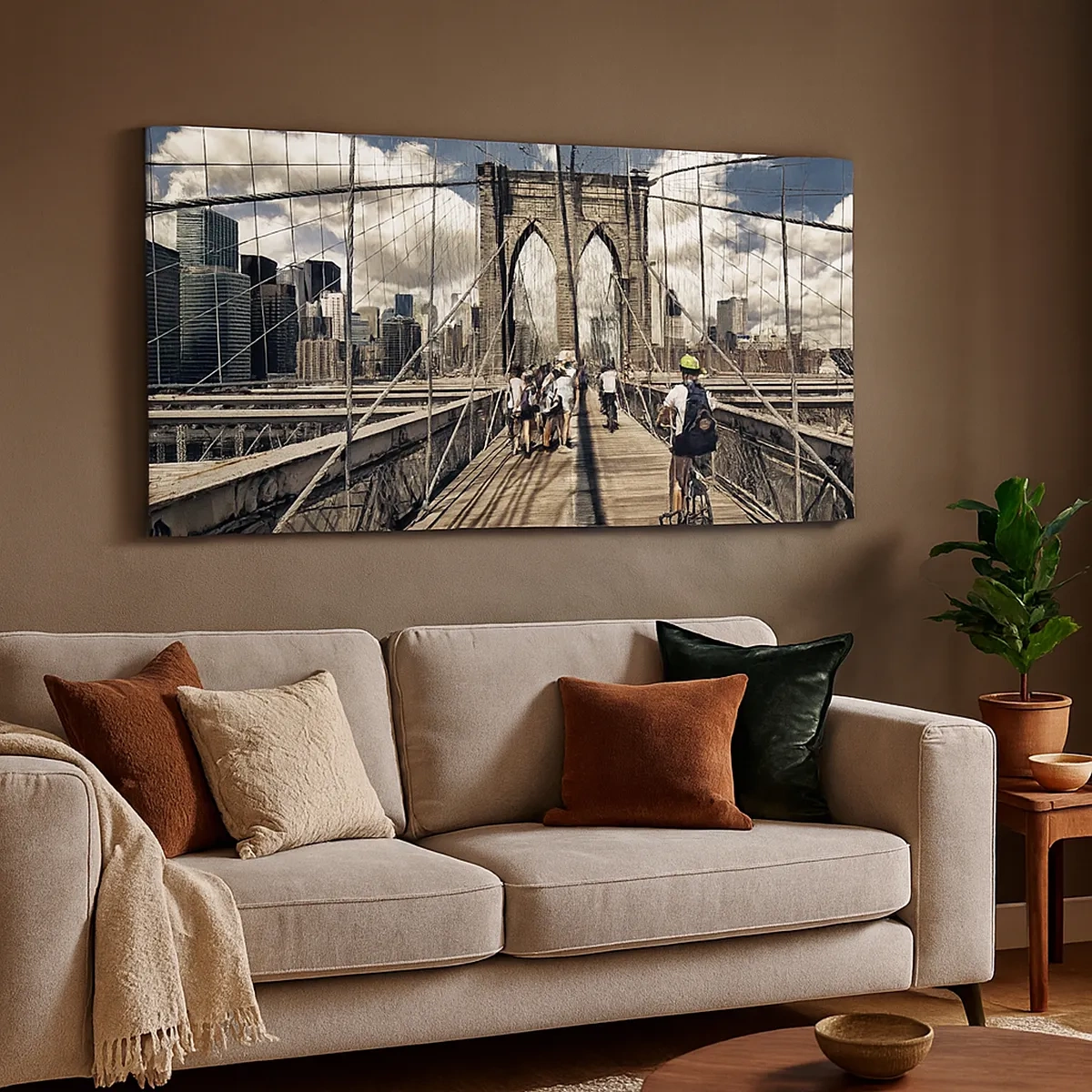 Lærredstryk - Billede på lærred - Lige til hjertet af byen - 30x30 cm