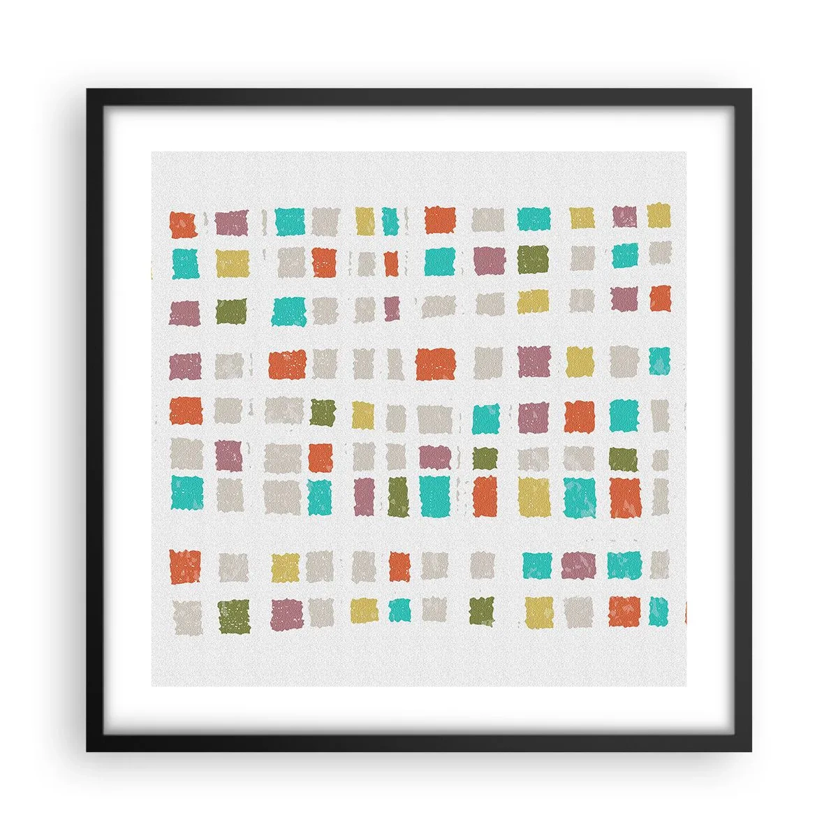 Plakat i sort ramme - Ukendt leg - 50x50 cm