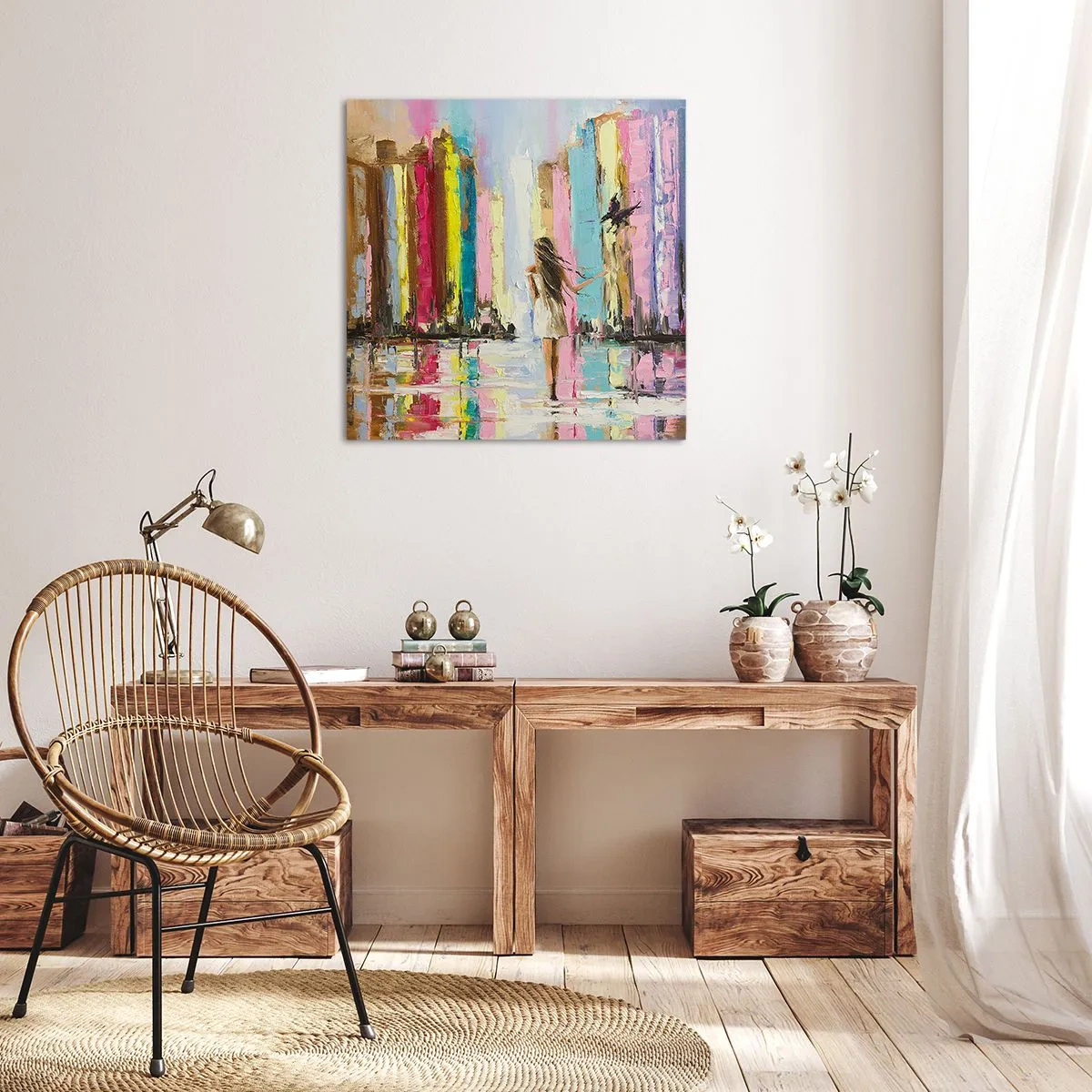 Lærredstryk - Billede på lærred - Følg mig - 60x60 cm