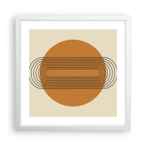 Plakat i hvid ramme - Den perfekte plan - 40x40 cm