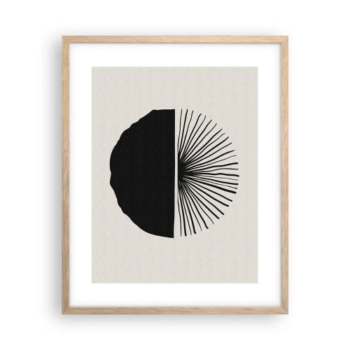 Plakat i ramme af lyst egetræ - En vifte af muligheder - 40x50 cm