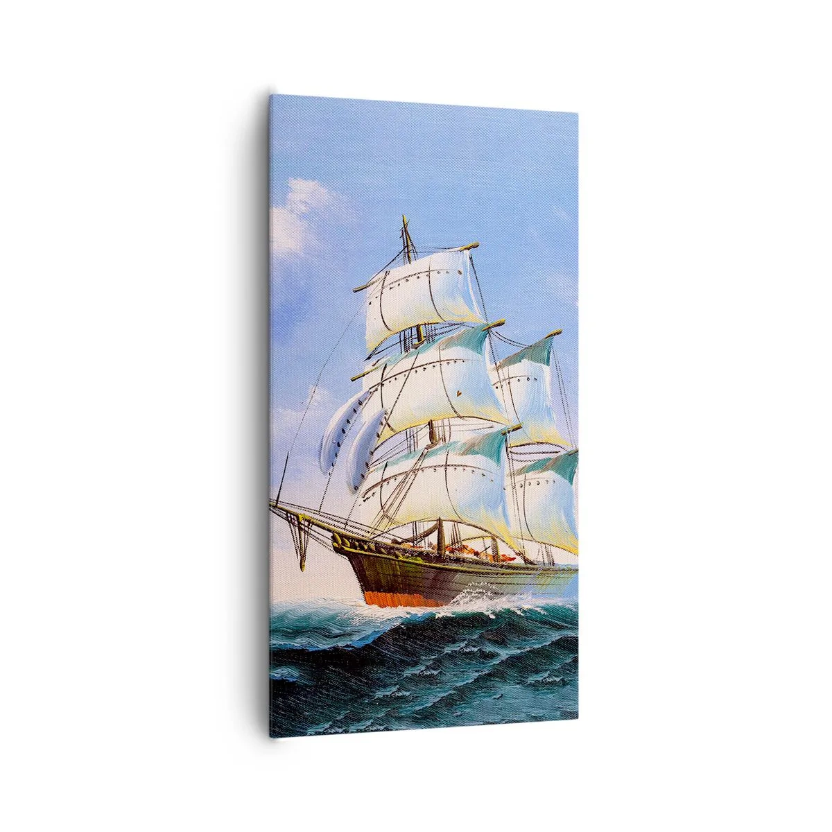 Lærredstryk - Billede på lærred - Stolt med vinden - 65x120 cm