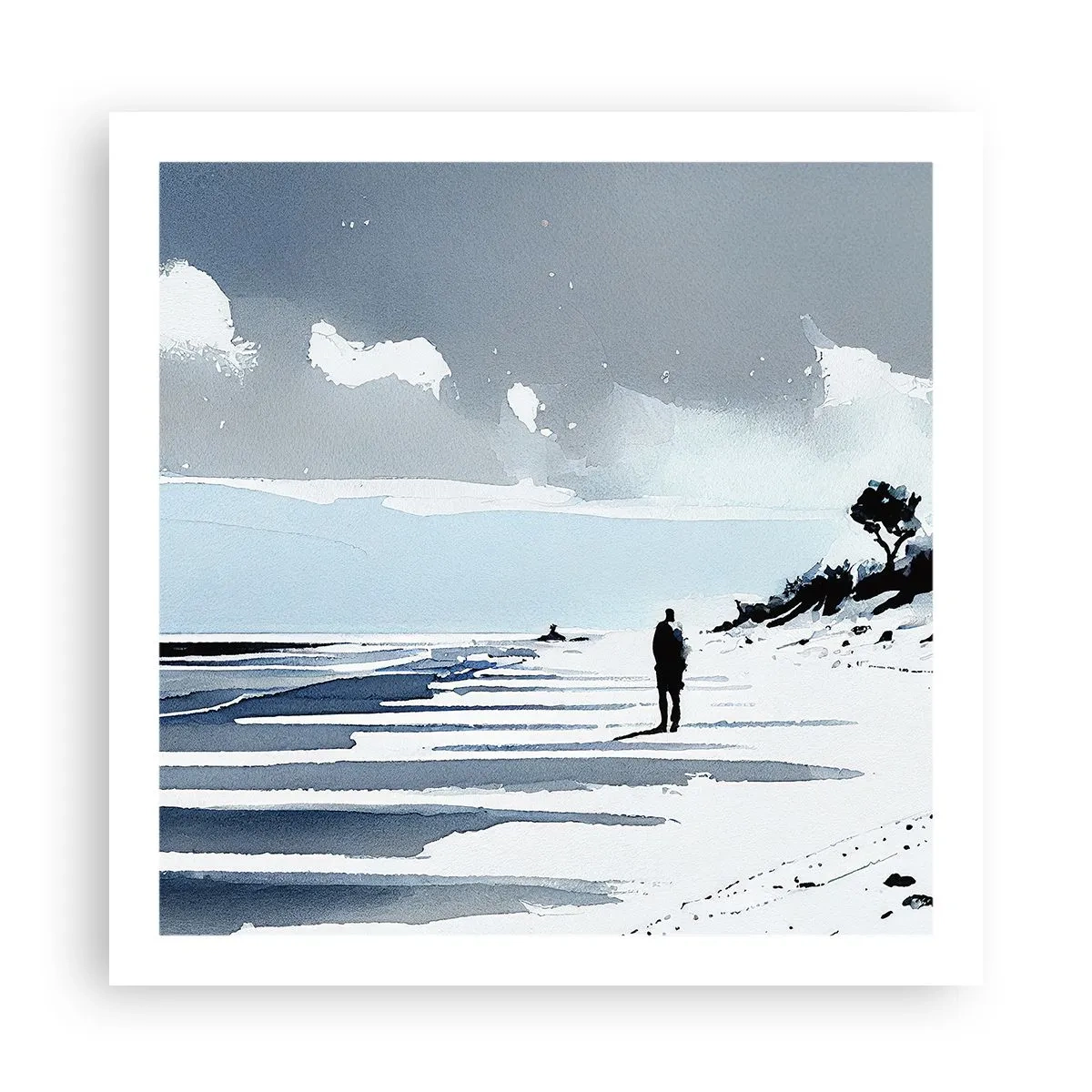 Plakat - Alene - 60x60 cm