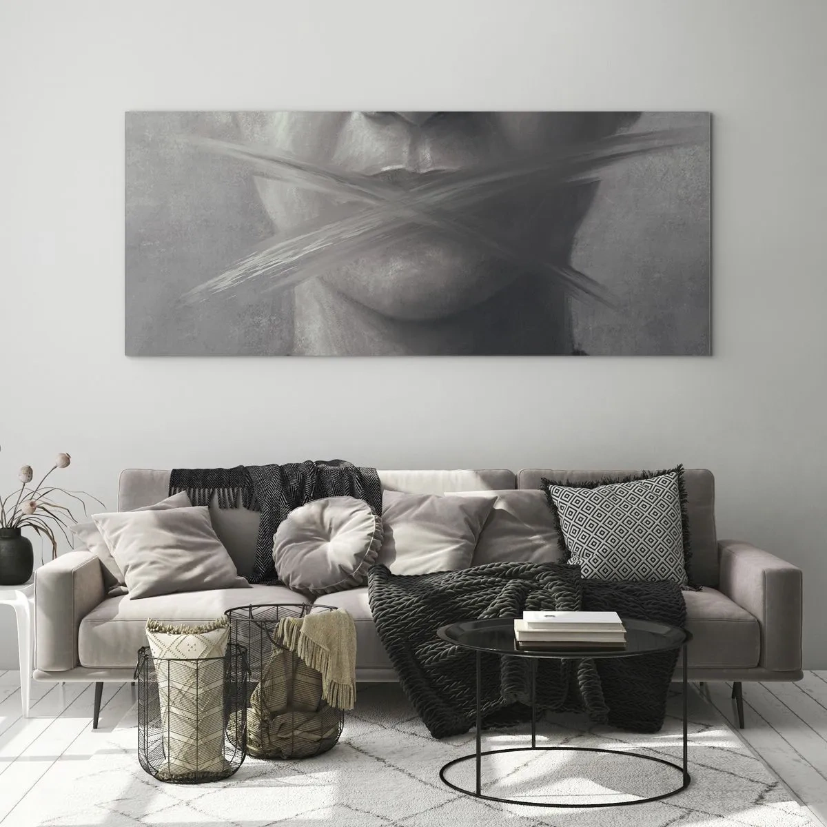 Billede på glas - Ikke et ord - 100x40 cm