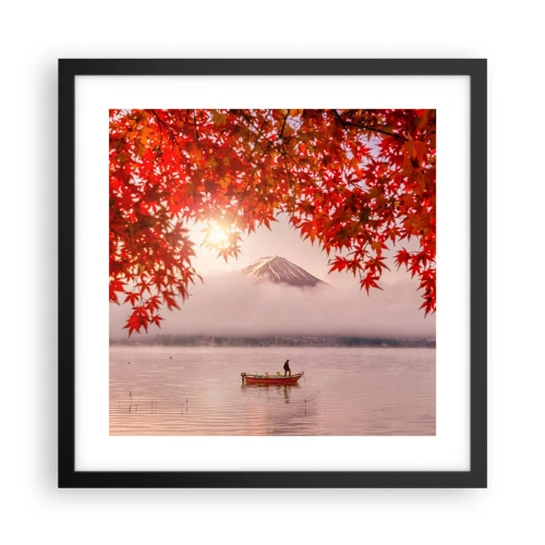 Plakat i sort ramme - I en japansk atmosfære - 40x40 cm