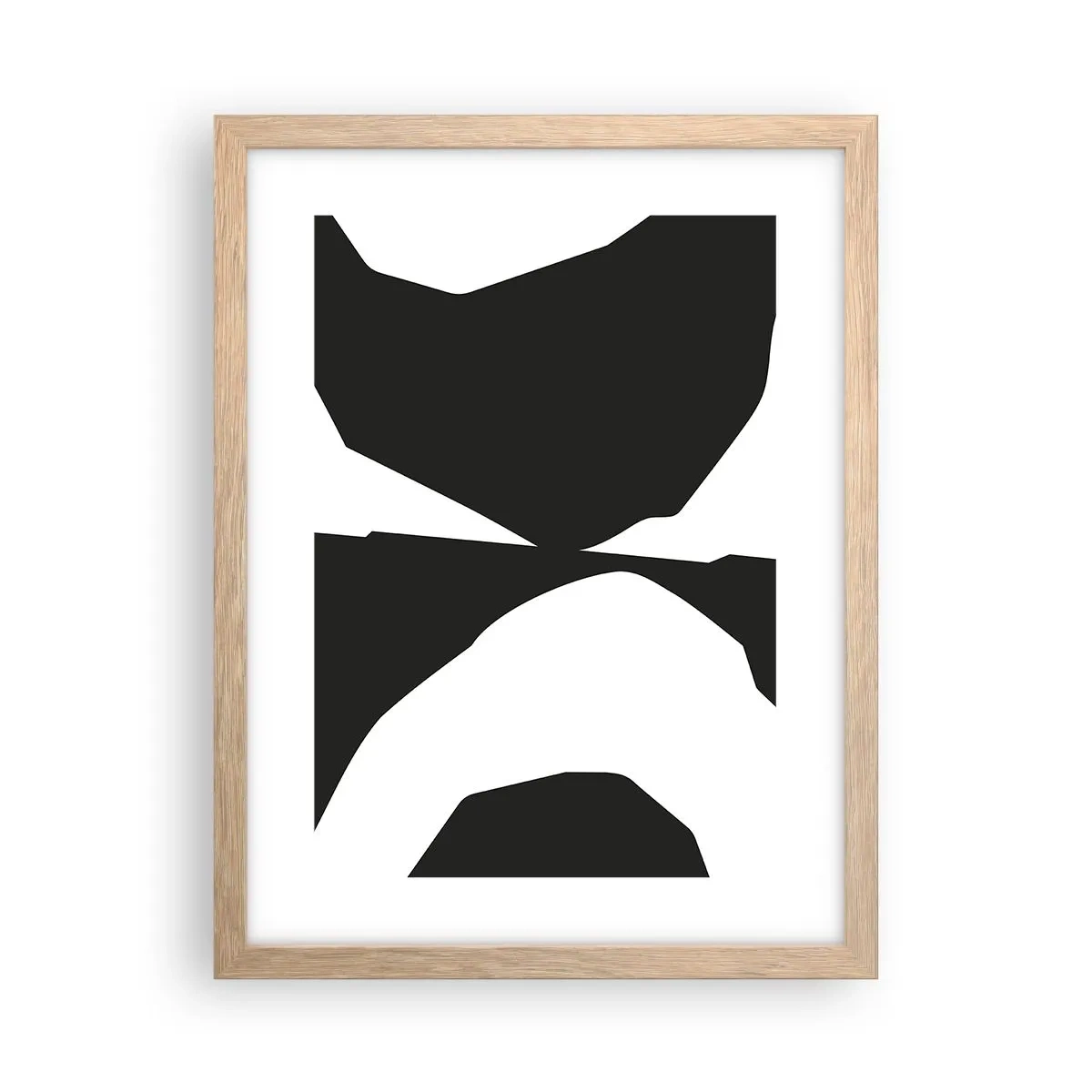 Plakat i ramme af lyst egetræ - Positiv-negativ - 30x40 cm