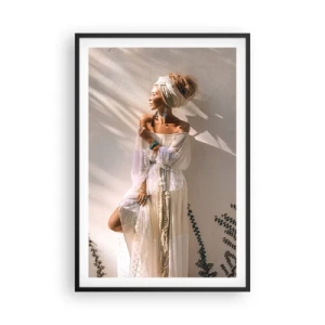 Plakat i sort ramme - Solen og pigen - 61x91 cm