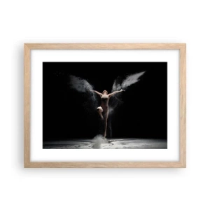 Plakat i ramme af lyst egetræ - Elfer findes - 40x30 cm