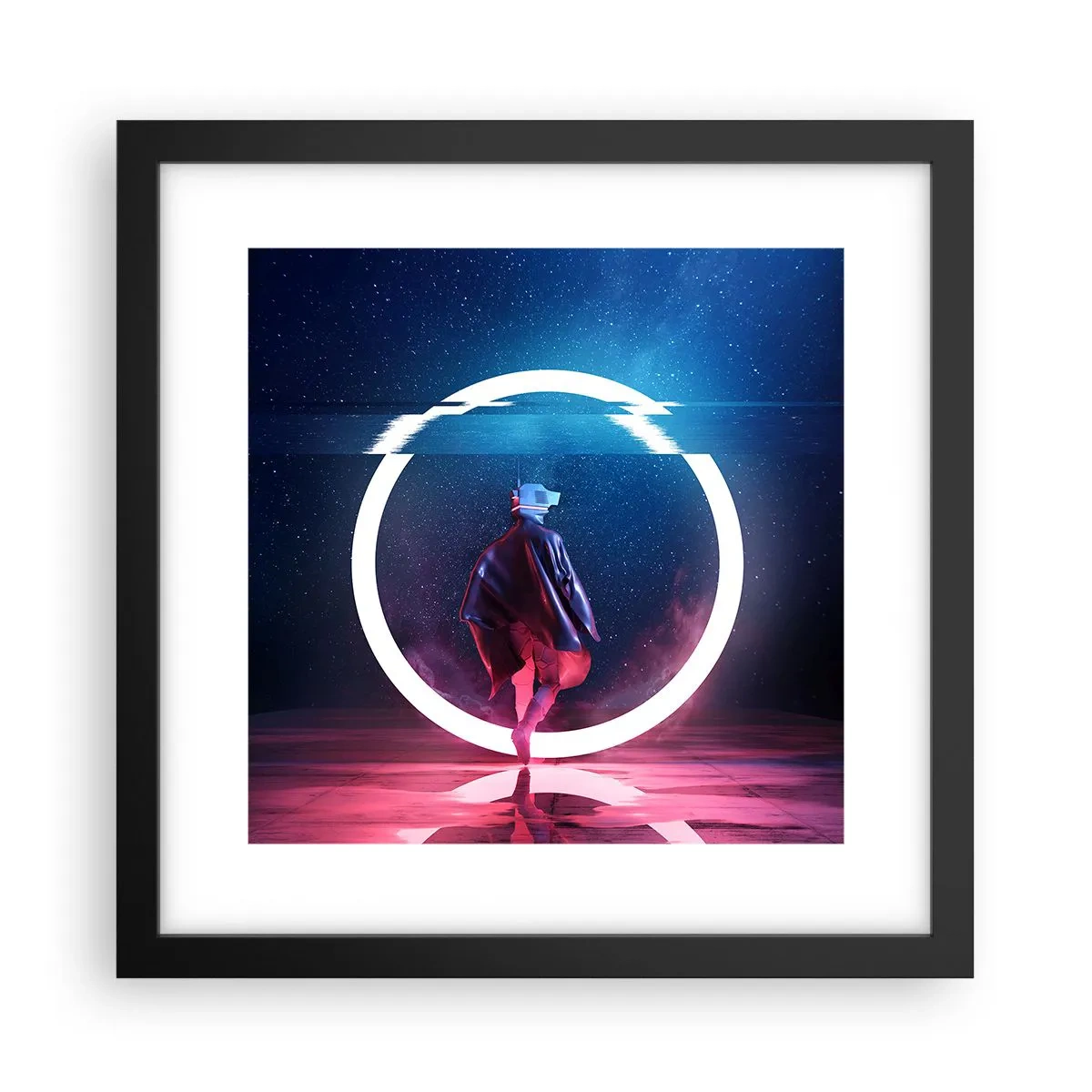 Plakat i sort ramme - Mellem verdener - 30x30 cm