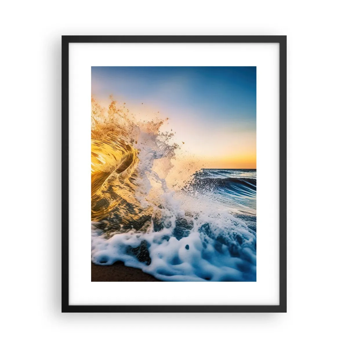 Plakat i sort ramme - Leg på sandet - 40x50 cm