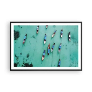 Plakat i sort ramme - I glædelig forventning - 91x61 cm