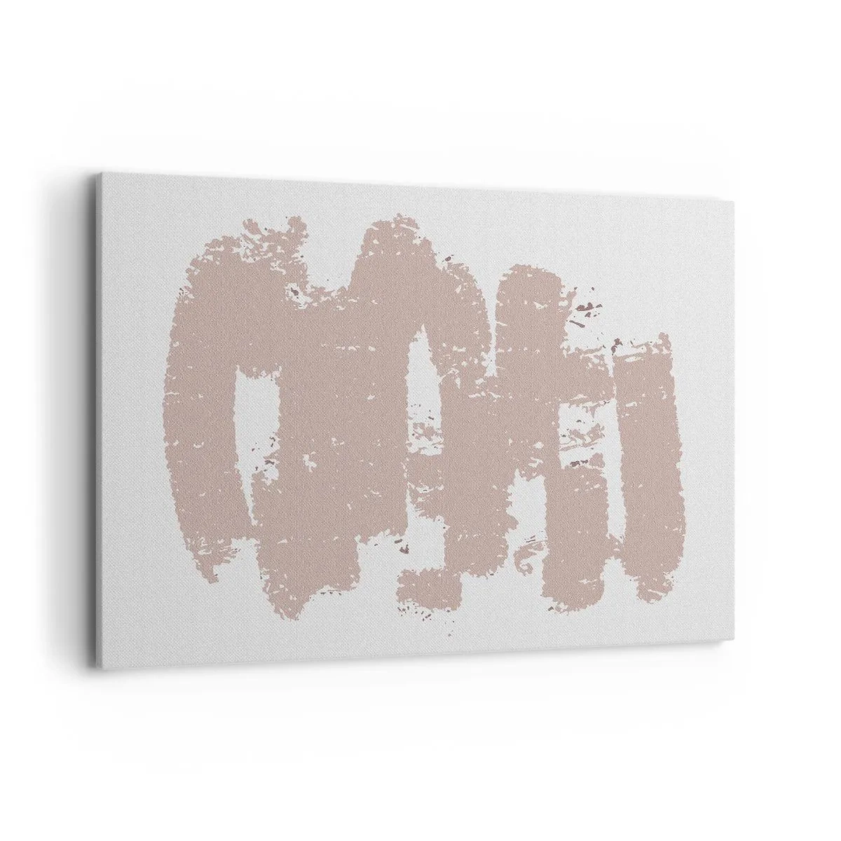Lærredstryk - Billede på lærred - Abstraktion i sart rosa - 120x80 cm