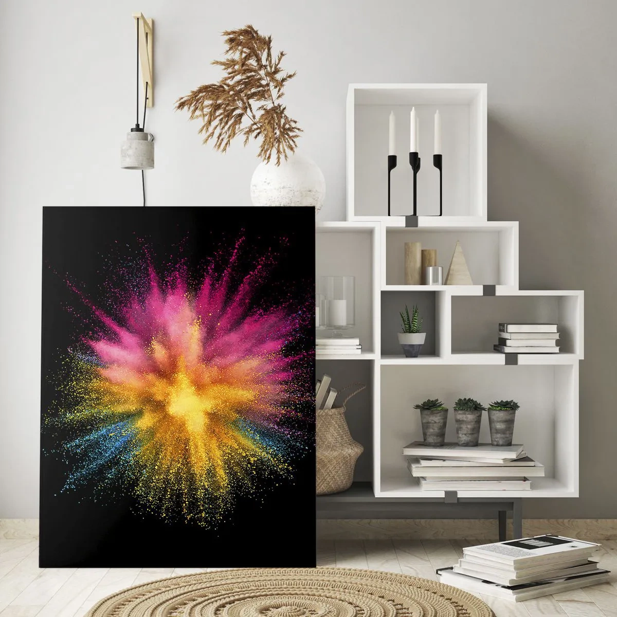Billede på glas - Farvernes fødsel - 50x70 cm