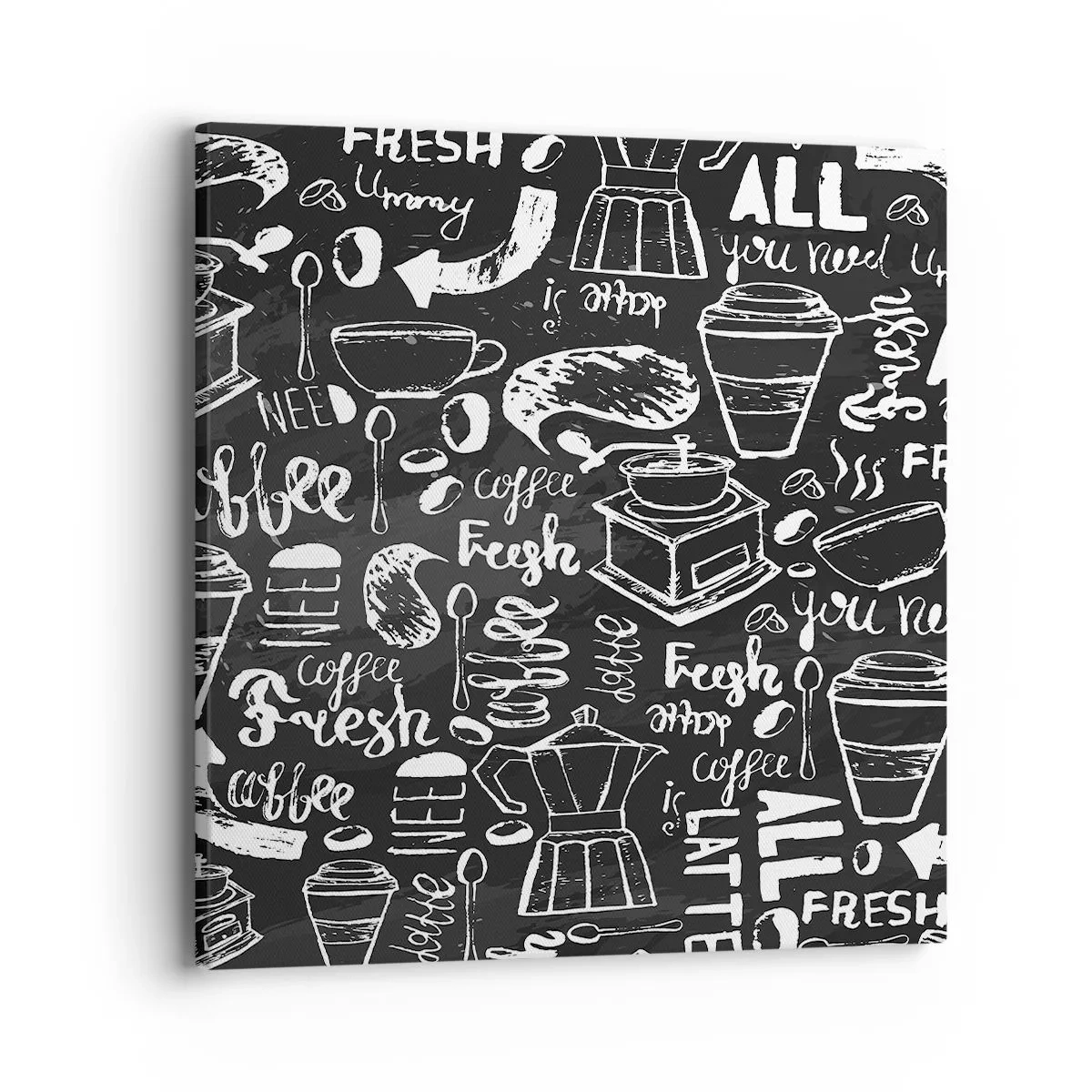 Lærredstryk - Billede på lærred - All you need is… - 40x40 cm