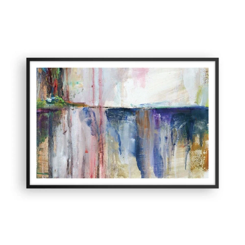 Plakat i sort ramme - Farverige indtryk og associationer - 91x61 cm