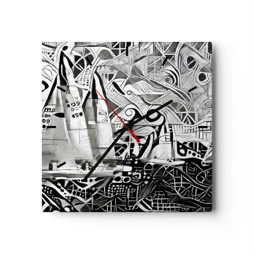 Vægur, Uret - Mellem bølgerne - 40x40 cm