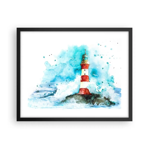 Plakat i sort ramme - Elementernes enhed - 50x40 cm