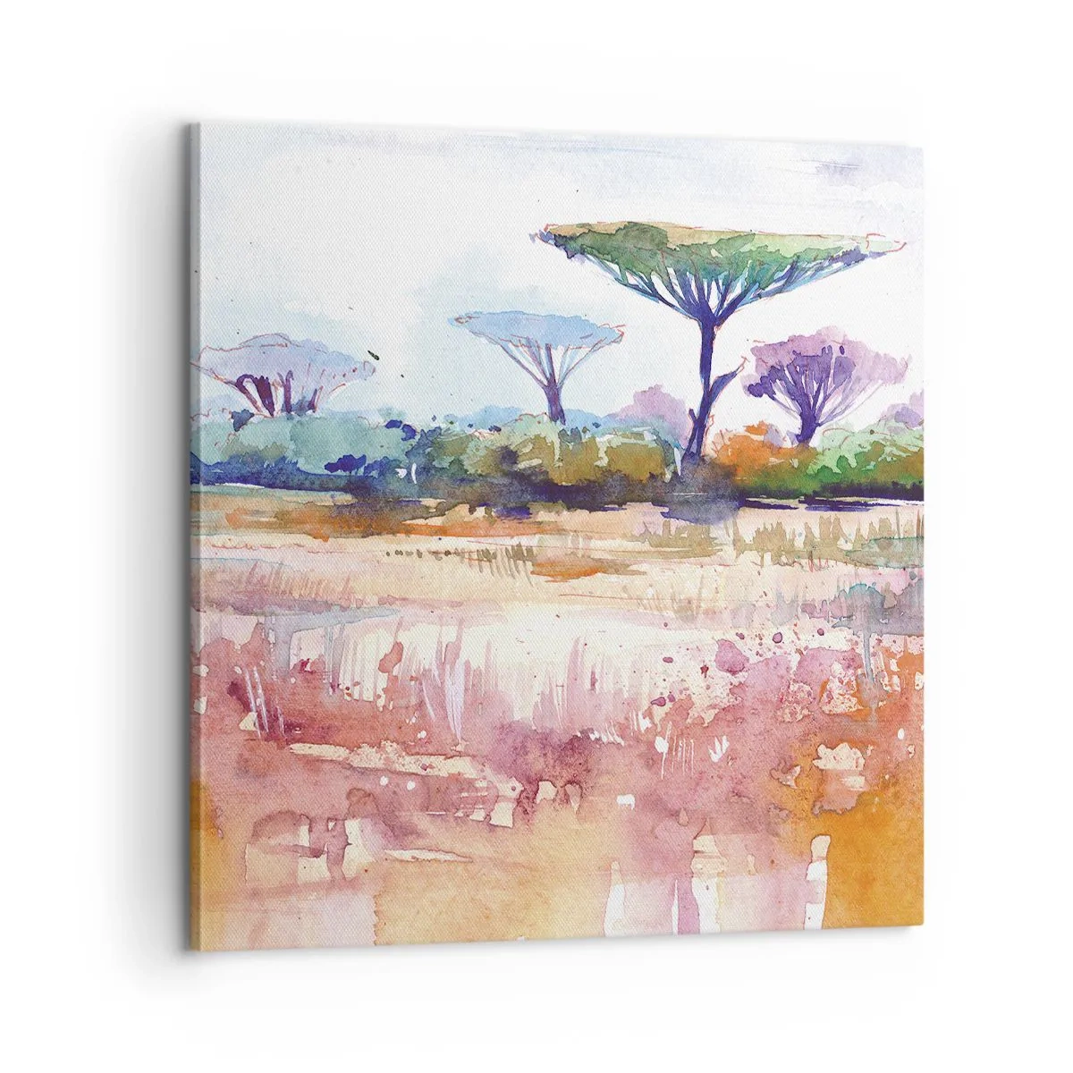 Lærredstryk - Billede på lærred - Savannens farver - 60x60 cm