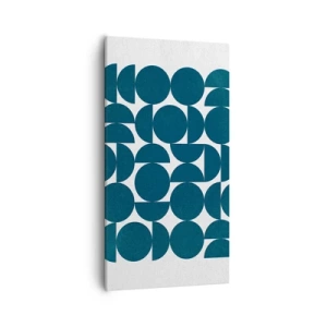Lærredstryk - Billede på lærred - Cirkler og halvcirkler - 55x100 cm
