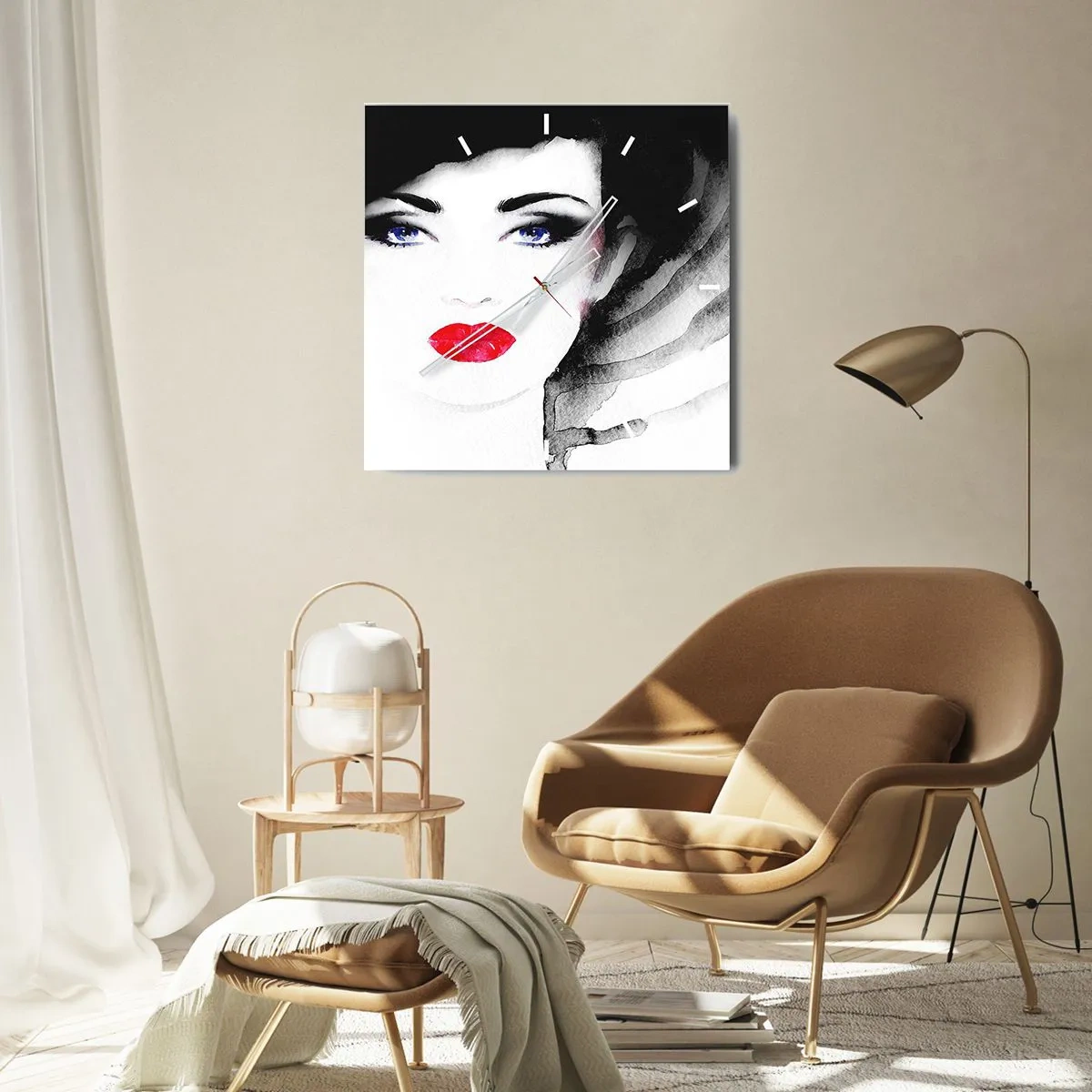 Vægur, Uret - Afviser og tilkalder - 30x30 cm