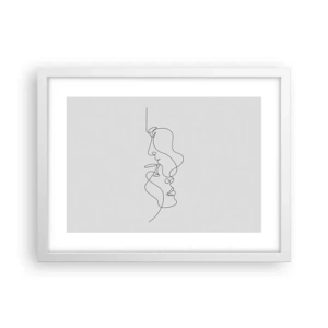 Plakat i hvid ramme - Gløderne af glubende begær - 40x30 cm