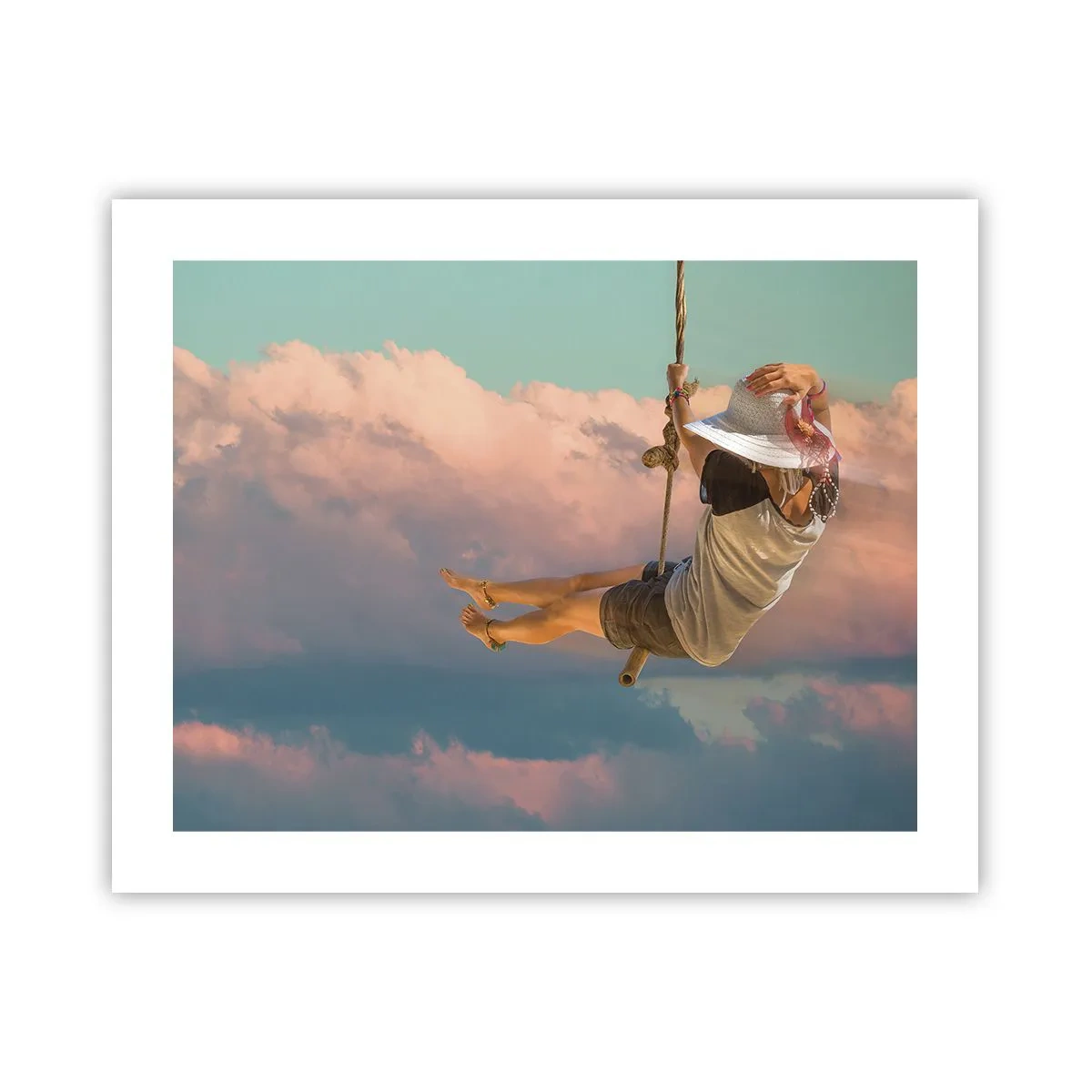Plakat - Sjov i skyerne - 50x40 cm