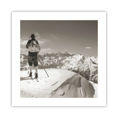 Plakat - Og bjergene er de samme - 40x40 cm