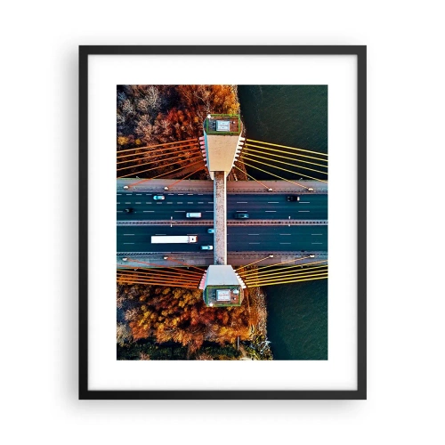 Plakat i sort ramme - Bag vandet, bag skovene - 40x50 cm