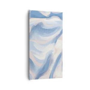 Lærredstryk - Billede på lærred - Blå krusninger - 65x120 cm
