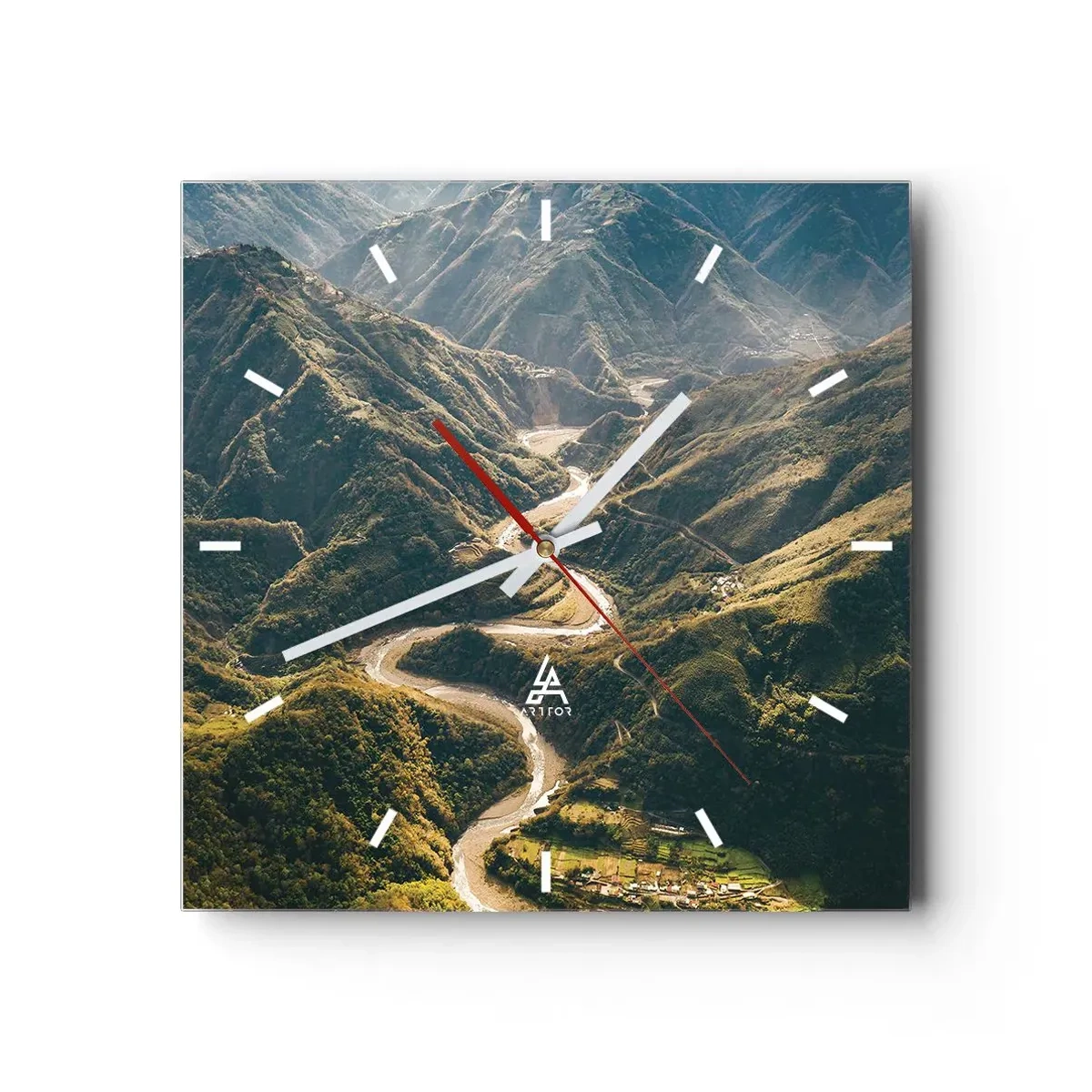 Vægur, Uret - Direkte fra hjertet af bjergene - 30x30 cm