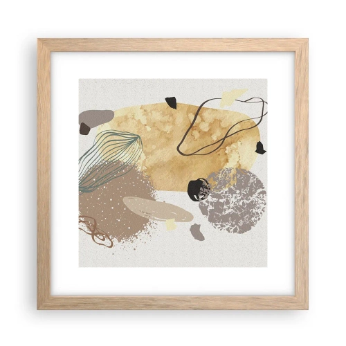 Plakat i ramme af lyst egetræ - Anvendt plumkologi - 30x30 cm