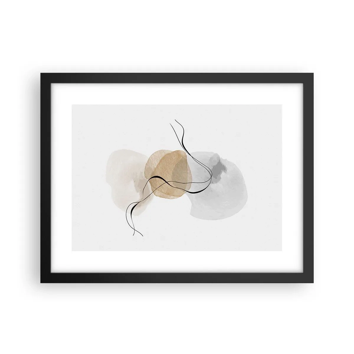 Plakat i sort ramme - Perler i luften - 40x30 cm