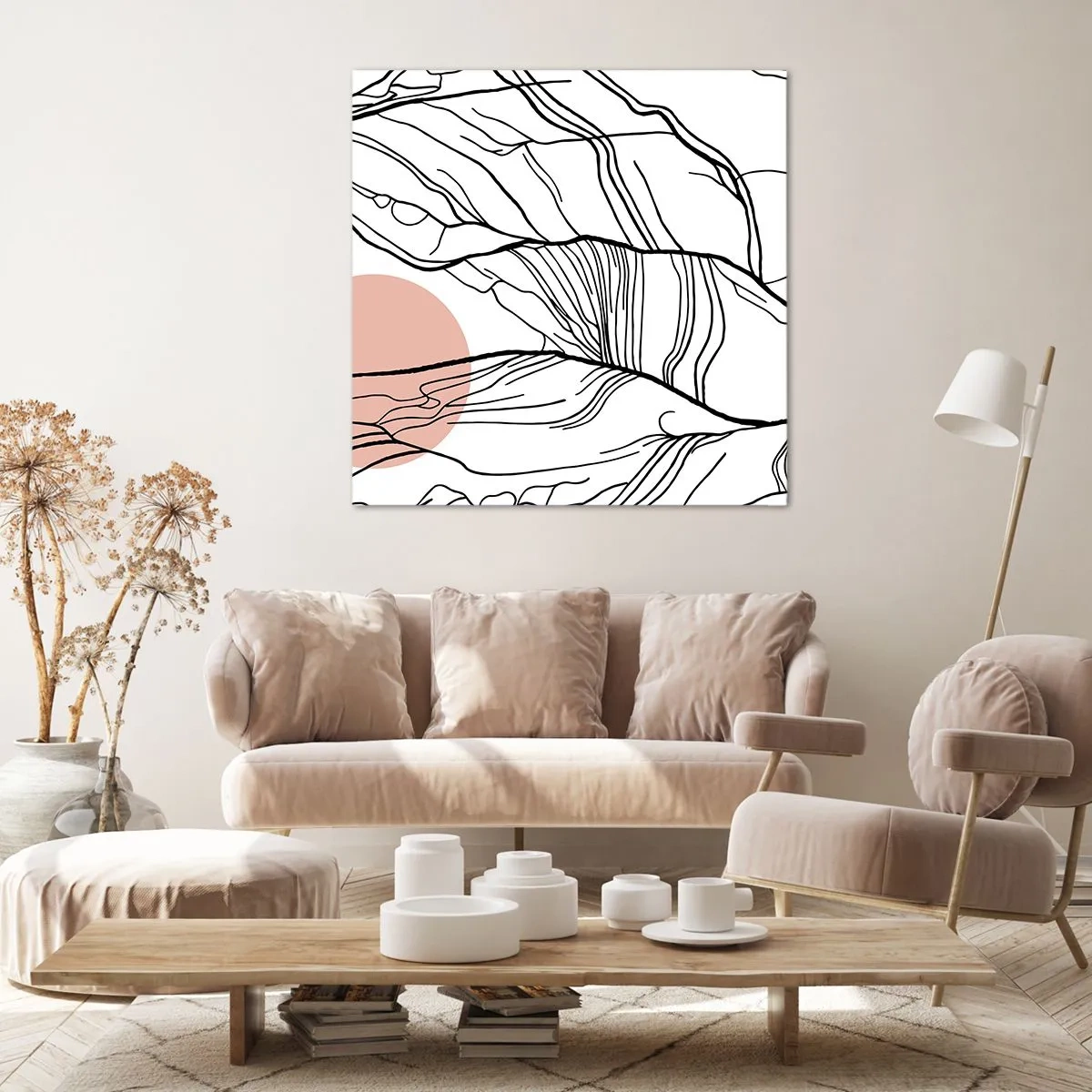 Lærredstryk - Billede på lærred - I et netværk af kviste - 70x70 cm