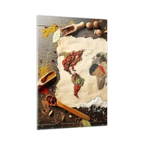 Billede på glas - Alle verdens smage - 80x120 cm