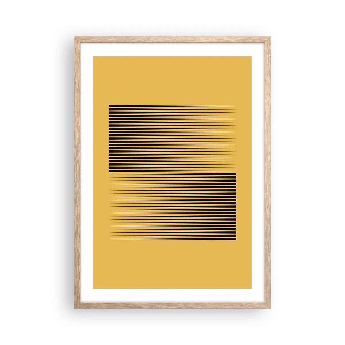 Plakat i ramme af lyst egetræ - Modsætningernes kvadrat - 50x70 cm