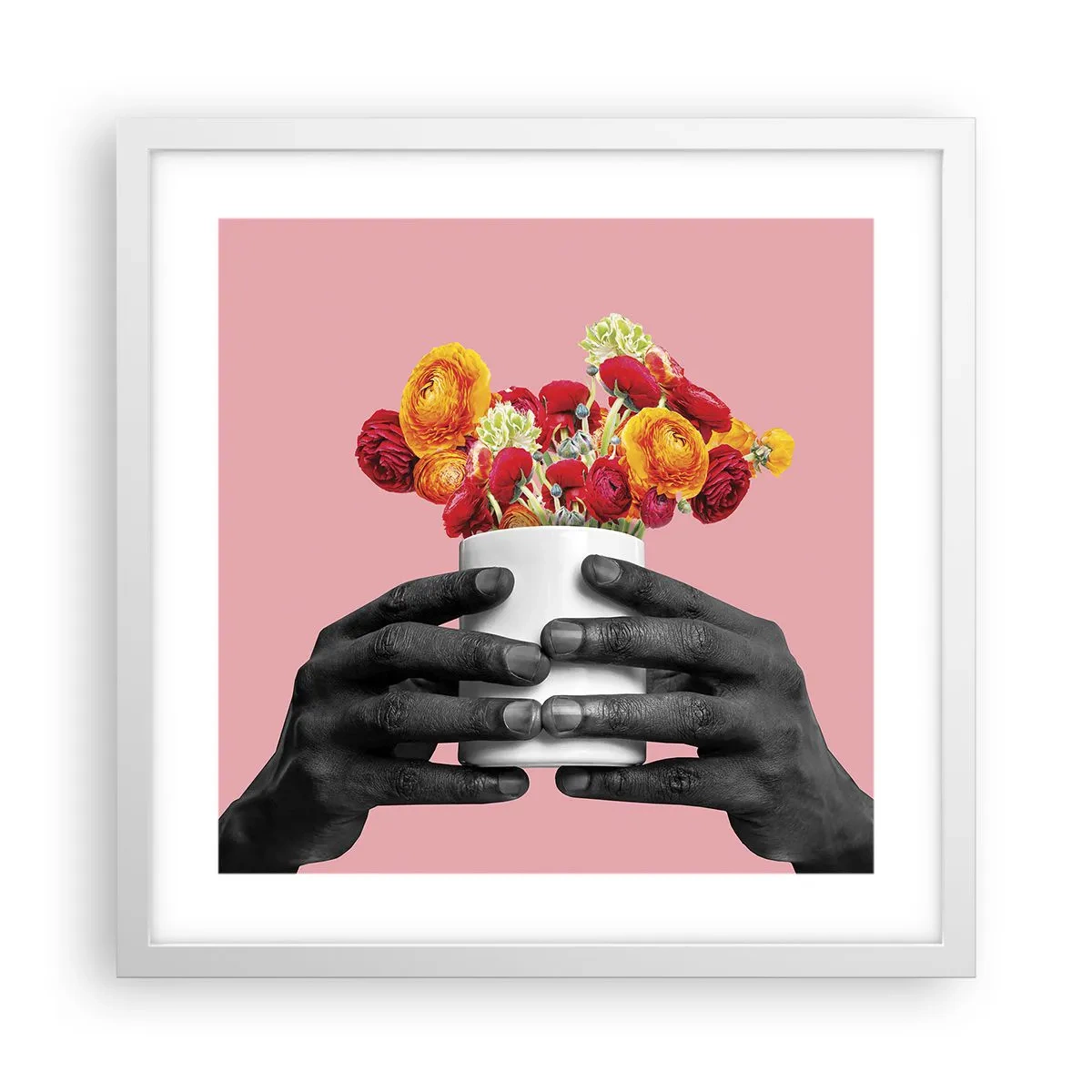 Plakat i hvid ramme - Livets apotheose - 40x40 cm