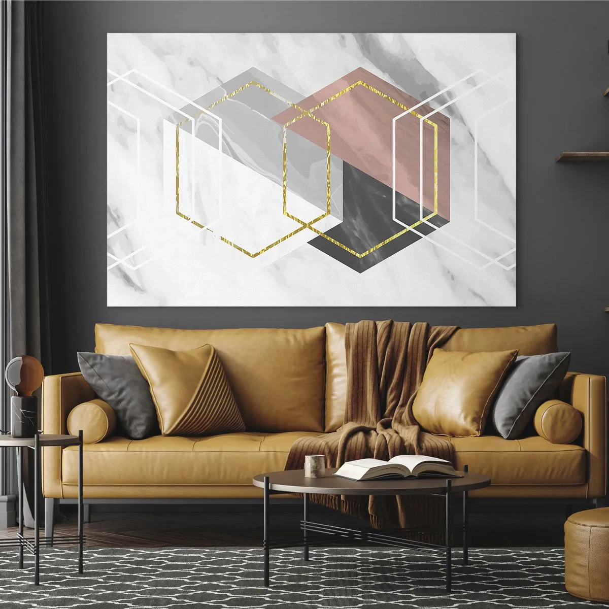 Billede på glas - Kædesammensætning - 120x80 cm