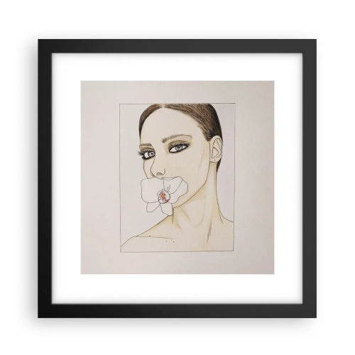 Plakat i sort ramme - Et symbol på elegance og skønhed - 30x30 cm