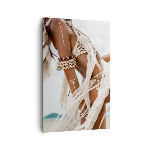 Lærredstryk - Billede på lærred - Præstinde af solen - 80x120 cm