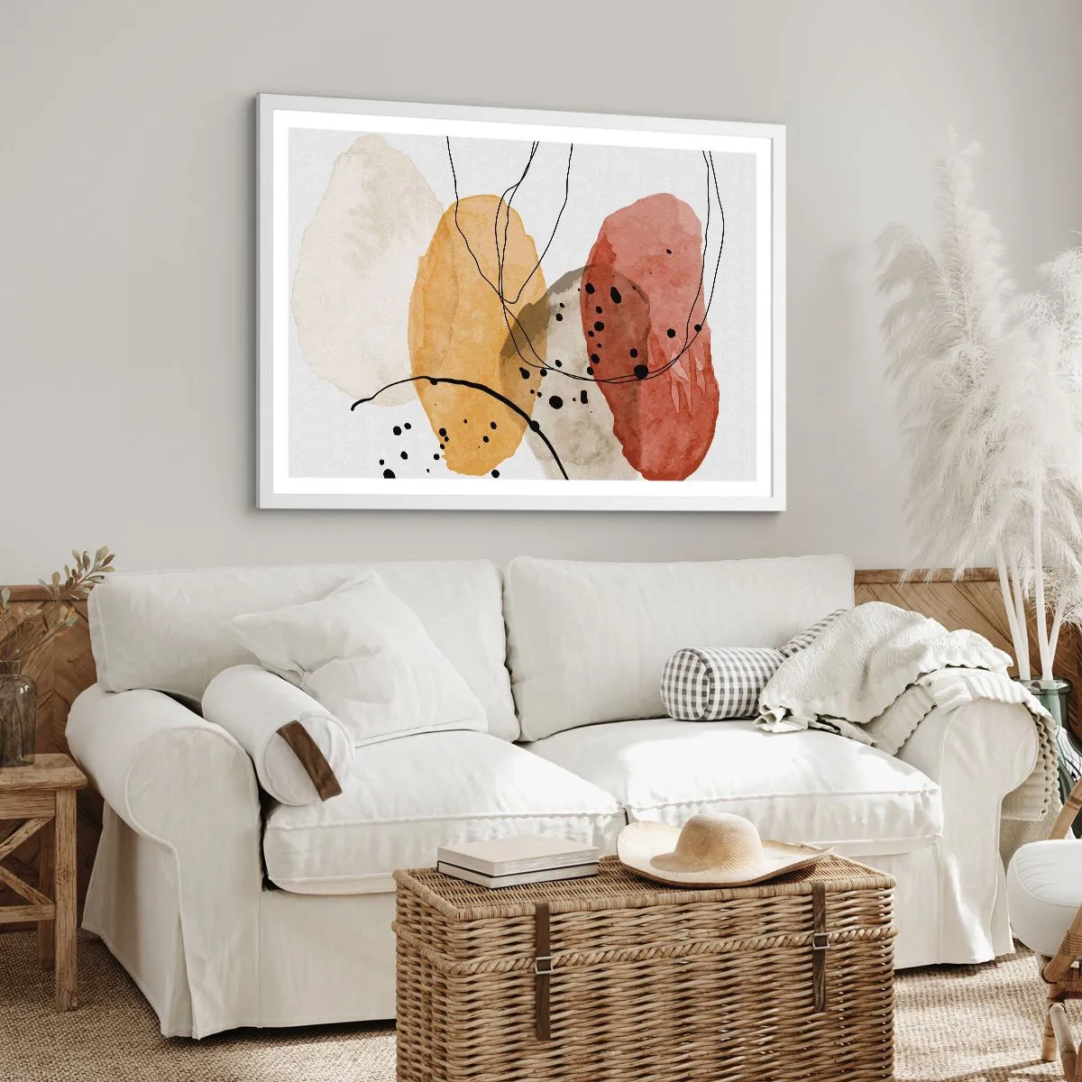 Plakat i hvid ramme - Som lys, klar luft - 100x70 cm