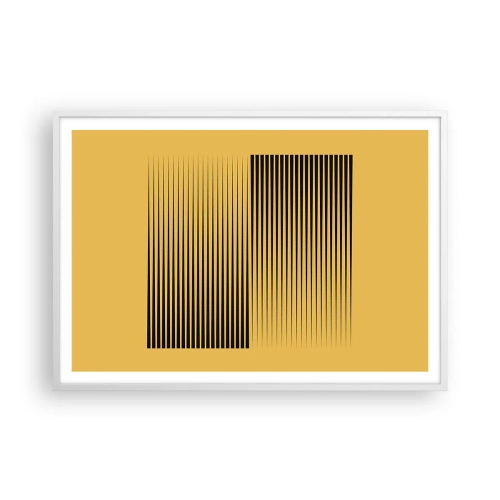 Plakat i hvid ramme - Modsætningernes kvadrat - 100x70 cm