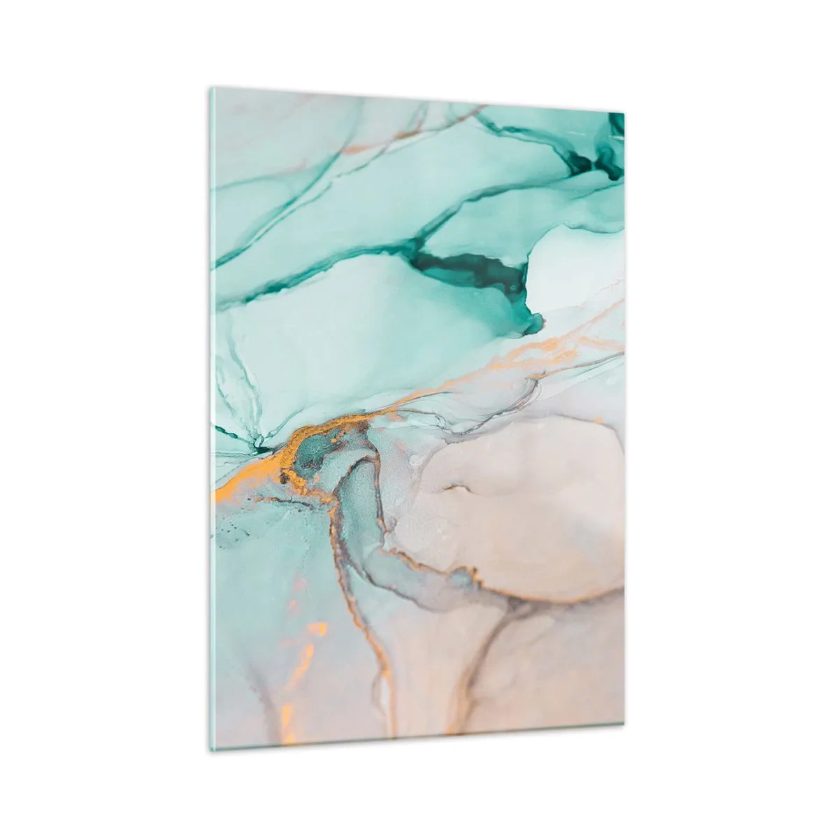 Billede på glas - Dans af former og farver - 50x70 cm