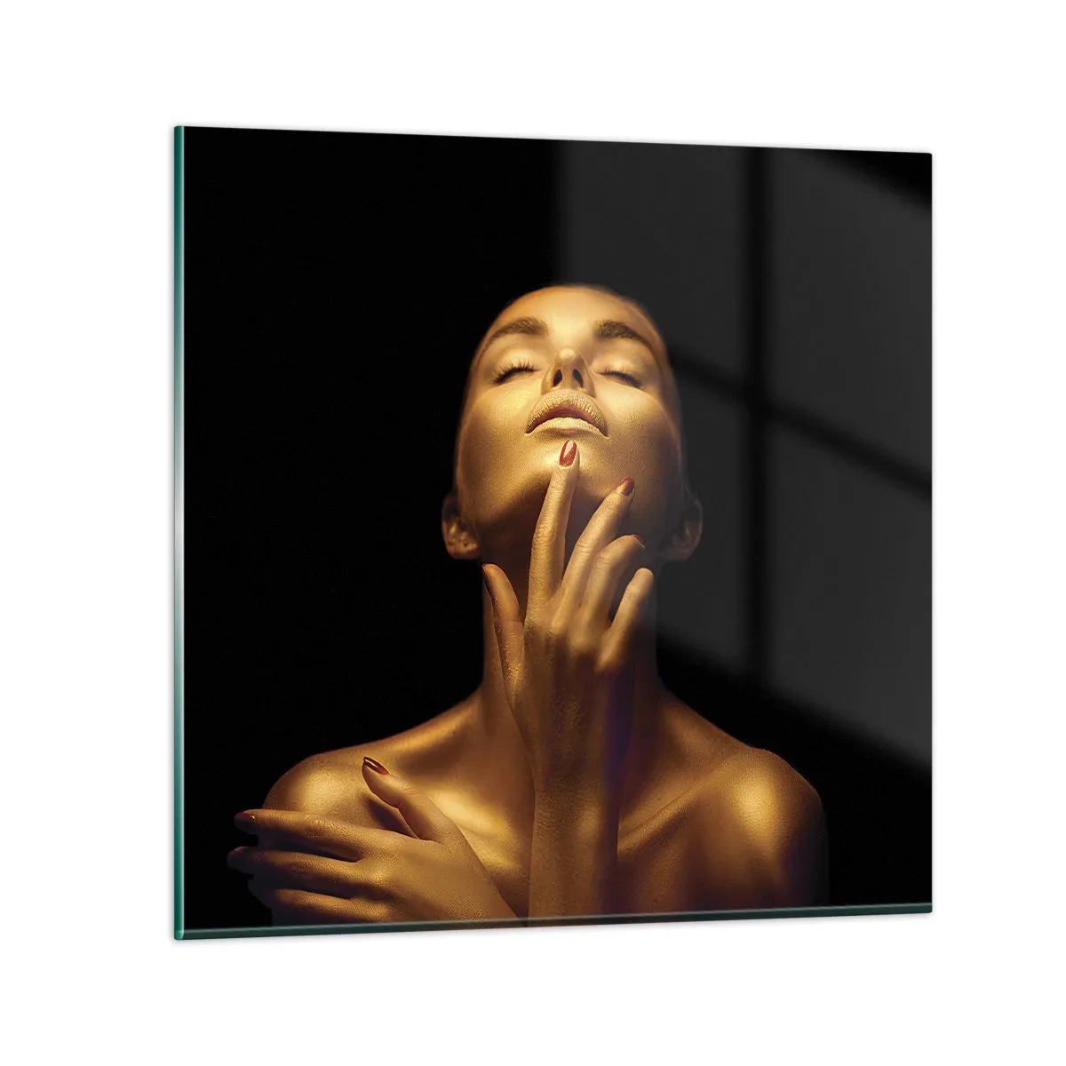 Billede på glas - Som gylden silke - 70x70 cm