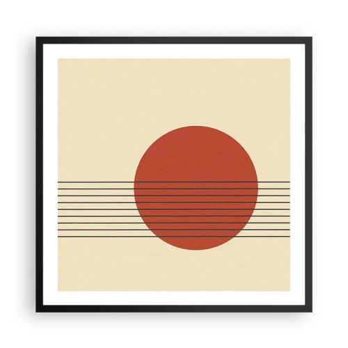 Plakat i sort ramme - Og så videre - 60x60 cm