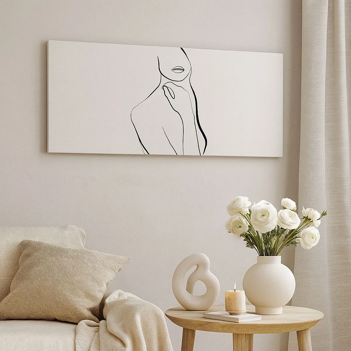 Lærredstryk - Billede på lærred - Bølge af melankoli - 100x40 cm